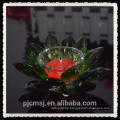 wholesale any color lotus crystal candle holder for home or wedding decoration